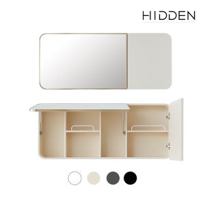 히든바스 라운드 UP 1200M 플랩장 욕실 상부장 수건장 수납장 좌플랩 히든크림