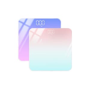 파스텔 디지털 LED 미니 체중계 컬러 온도측정 몸무게 저울 전자 심플 스마트
