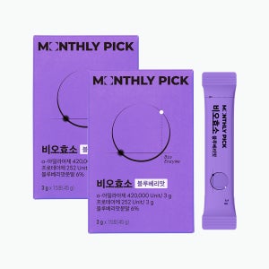 먼슬리픽 비오효소 블루베리맛 2박스 곡물 발효 소화 효소 3g x 15포