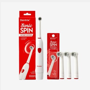 [분당6천회 회전] 덴트릭스 소닉스핀 전동칫솔 + 교체모 3P