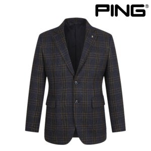 핑 골프웨어 남성 골프 자켓 모직 체크 패턴 마이 블레이져 파크 선물 스윙 D3JK101