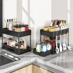 싱크대하부선반 주방레일선반 싱크대하부장수납 정리