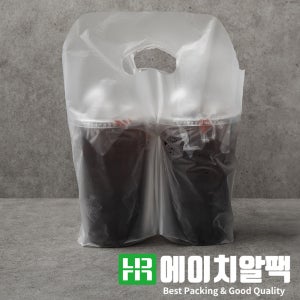 커피캐리어 2구 음료 컵캐리어 카페비닐 테이크아웃봉투 2구 / 200장