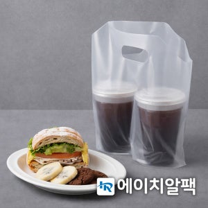 커피캐리어 2구 음료 컵캐리어 카페비닐 테이크아웃봉투 2구 / 200장