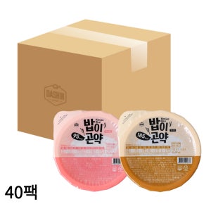다신샵 저당 즉석밥 밥이곤약 2종 40팩 / 105kcal 귀리 곤약쌀
