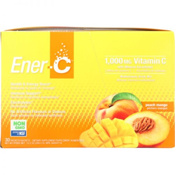 Ener <b>C</b> <b>비타민C</b> 멀티<b>비타민</b> 드링크 믹스 <b>피치 망고</b> <b>1000mg</b> 30팩