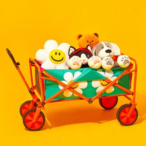 [위글위글] 캠핑웨건 핸들 접이식 야외 카트