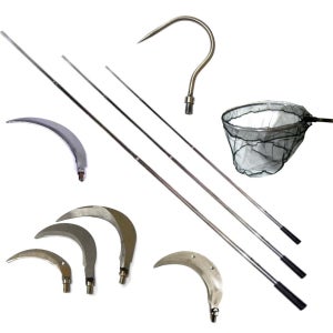 스텐봉 4m 현수막 잡초 담쟁이넝쿨 제거 접이식 수초낫 잔가지 톱 긴낫 갈고리 3m 5m