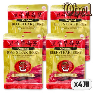 오발 육포스틱 코주부 육포50g 슬라이스 x4개