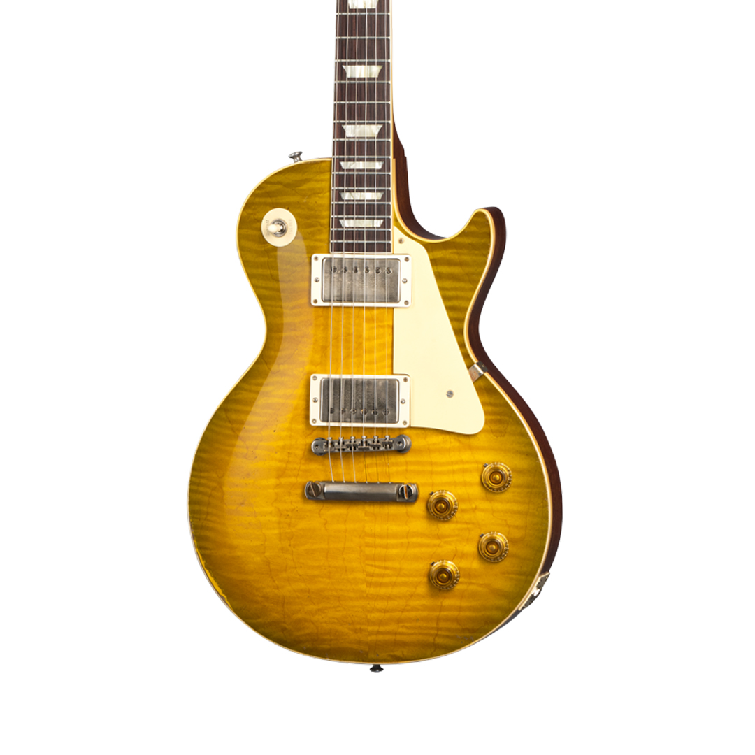 GIBSON 깁슨 일렉기타 1959 레스폴 스탠다드 리이슈 헤비 에이지드 그린 레몬