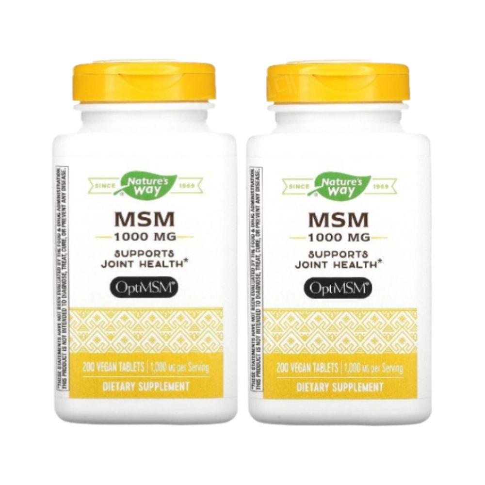 <b>네이처스웨이 엠에스엠</b> MSM 1000mg 200정 2개 식용유황 식이유황