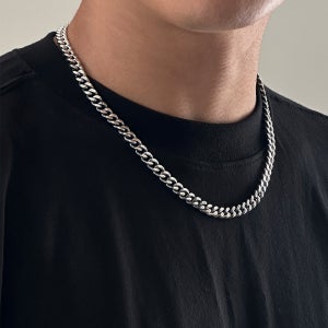 남자은목걸이 5D 7D 커브체인 실버목걸이 은체인 silver925