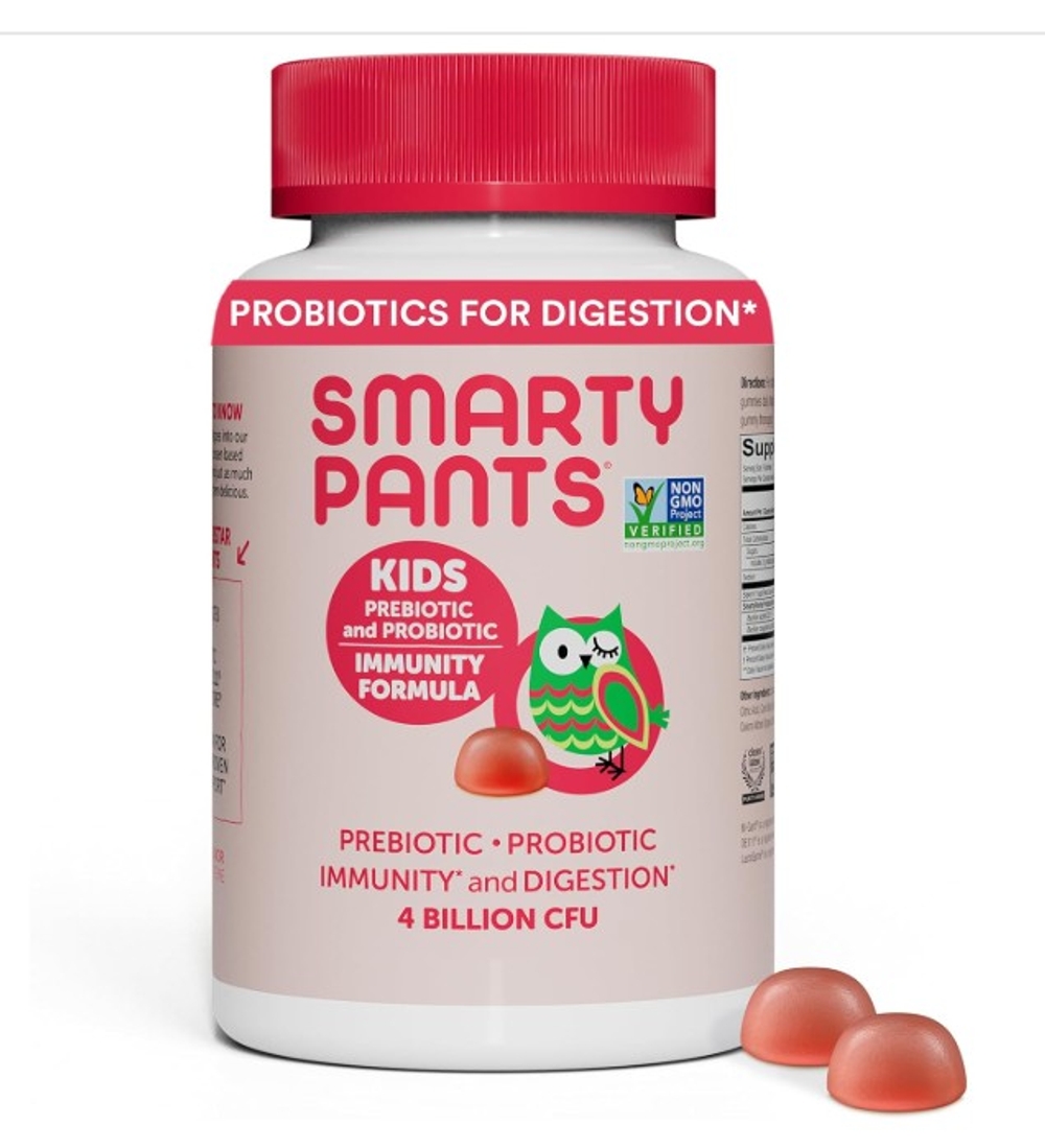 스마티팬츠 <b>키즈 프리바이오틱</b> &amp; <b>프로바이오틱</b> 이뮨 포뮬러 <b>딸기 크림</b> <b>20억</b> 구미젤리 60개