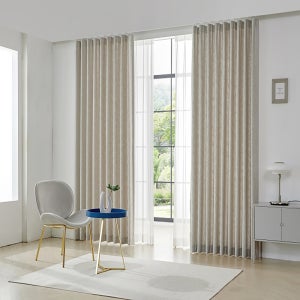 커튼명장 거실커튼 제이 나비주름 화이트속지 쉬폰 이중 가로100cm이하 세로 맞춤제작 설치