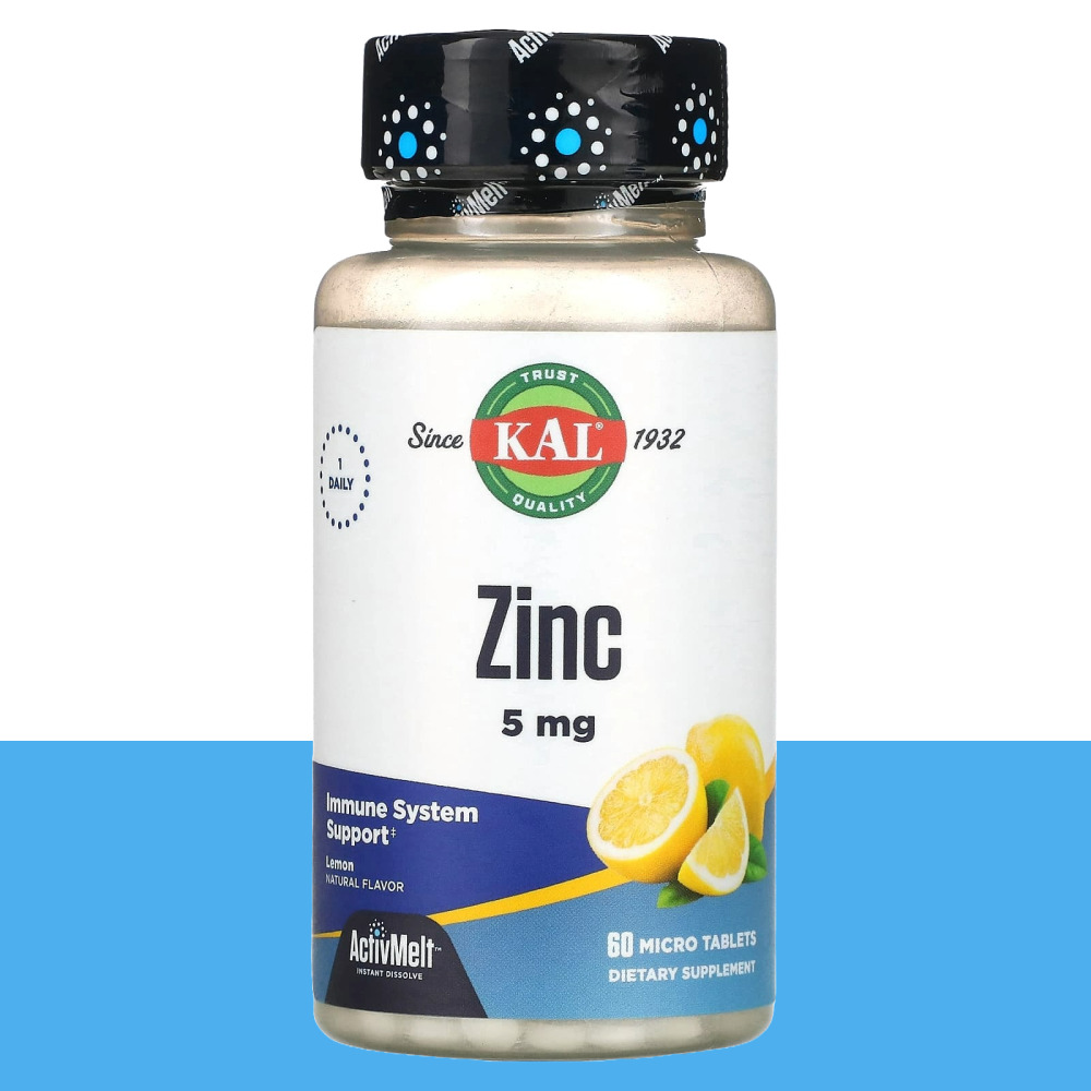 칼 아연 <b>징크</b> Zinc 스위트 레몬 <b>5mg</b> 마이크로정 60개