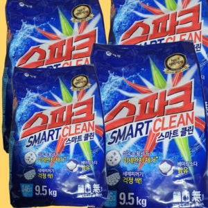 스파크 스마트 클린 세탁세제 가루 리필 대용량 9.5kg 4개