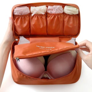 언더웨어 이너백 속옷 파우치 여행가방 브라 옷 생리대 시크렛파우치 주황