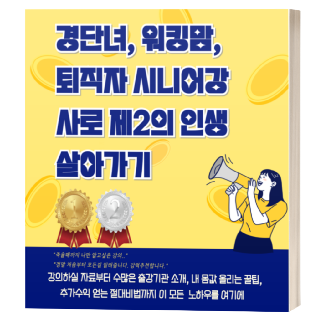 평범한 워킹맘 경단녀 시니어 강사로 제2의 인생살기 부업 전자책 온라인 교육 컨설팅 강의