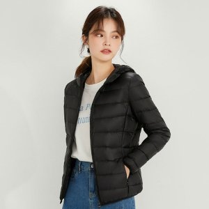 여성 오리털 베이직 모자패딩 후드패딩 6컬러