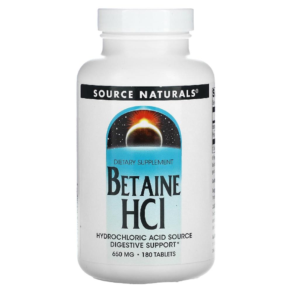 소스내추럴스 베타인 HCL 650mg 180정 Betaine