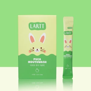 라르트 푸카 무알콜 충치예방 일회용 스틱 구강청결제 어린이 가글 11ml 사과향