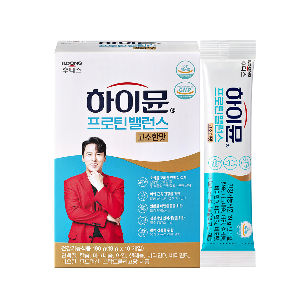 네이버단독 <b>하이뮨 프로틴 밸런스</b> 스틱 고소한맛 19g 10포 (5일분) 보틀X