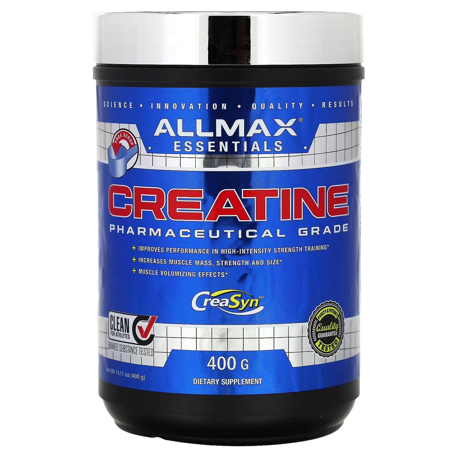 ALLMAX 크레아틴 파우더 100% 순수 미분화 크레아틴 일수화물 크레아틴 400g