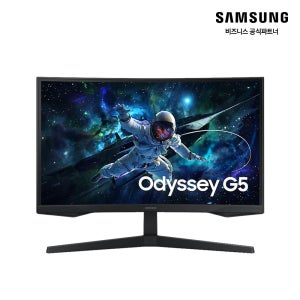 삼성 모니터 커브드 27CG 게이밍 디스플레이 오디세이 G5 LS27CG554EKXKR 블랙 [소상공인제품]