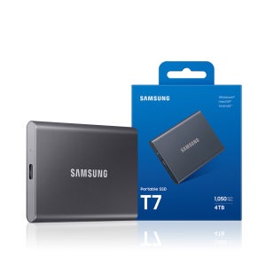 삼성전자 포터블 SSD T7 USB 3.2 Gen2 4TB MU-PC4T0 외장 SSD 하드디스크