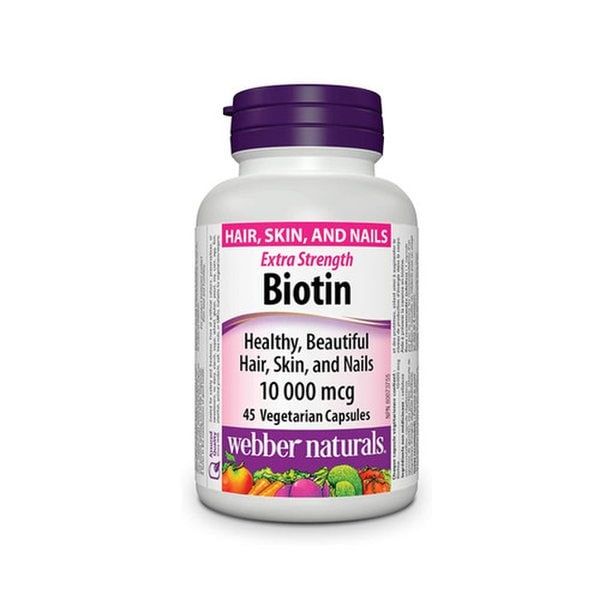<b>웨버</b>네츄럴 비오틴 10,000mcg 45식물성캡슐 <b>웨버</b>네추럴스