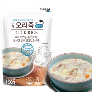 더독 수제 강아지 오리죽 150g 반려견 원기회복 사골 보양 특식 영양식