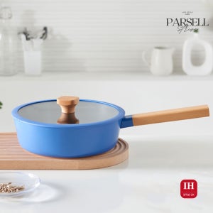 파르셀 인덕션용 세라믹코팅 IH 멀티팬 프라이팬 후라이팬(유리 뚜껑 포함) 24cm