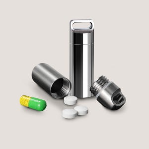 휴대용 약통 미니 알약통 영양제 소분 약소분통 케이스 여행용 1단 소 실버유광