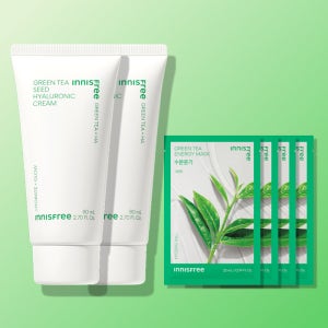 [더블구성] 이니스프리 그린티 씨드 히알루론산 수분크림 / 진정 보습 속건조 화잘먹 80ml, 2개