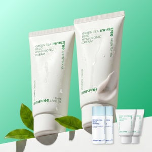 [더블구성] 이니스프리 그린티 씨드 히알루론산 보습 속건조 수분크림 80ml, 2개