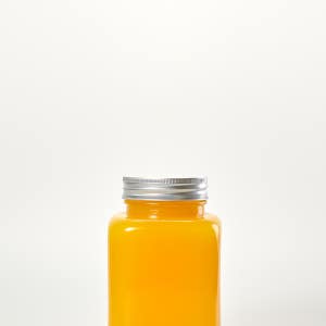 (48개) 긴 사각 잼 스크류 실버 마개 유리병 730g 수제청 과일청 쨈 조미료 고추장 견과류