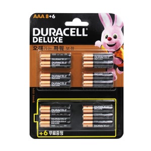 파워 듀라셀 알카라인건전지 AAA 8+6입 LR6