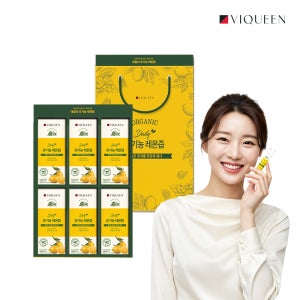 바이퀸 데일리 유기농 레몬즙 스틱 1일1레몬 100%리얼착즙 선물세트 (6박스)