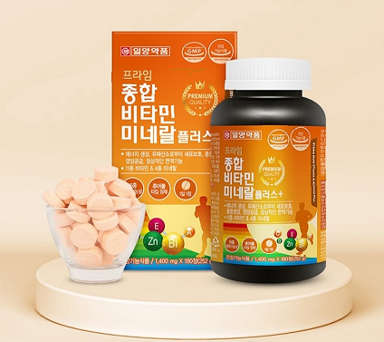 <b>일양약품</b> 프라임 종합 <b>비타민</b> 미네랄 플러스 1400mg x 180정