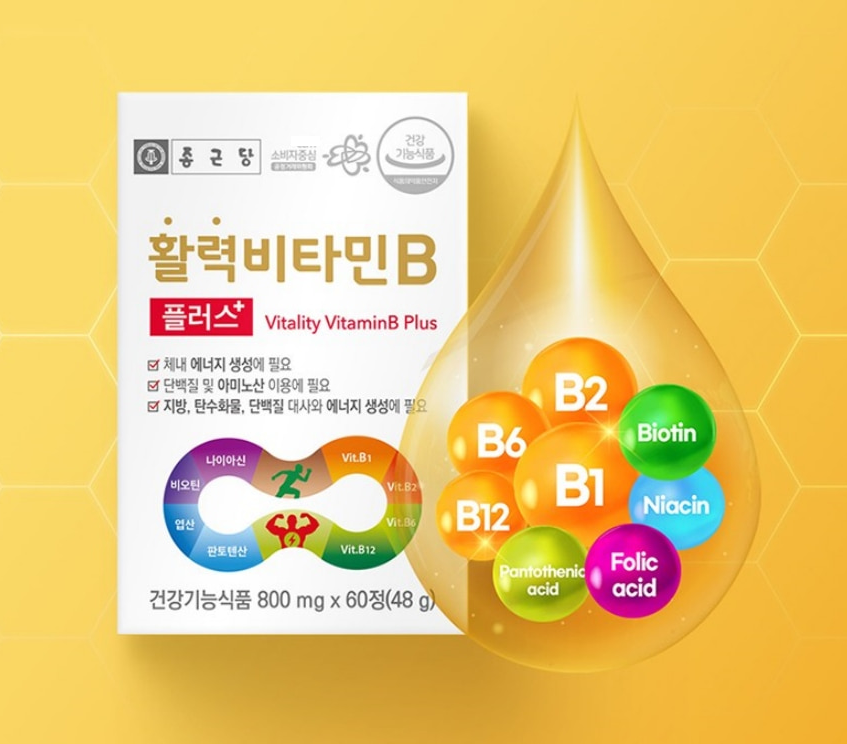 <b>종근당</b> 활력 비타민B 플러스 800mg x 60정 복합제