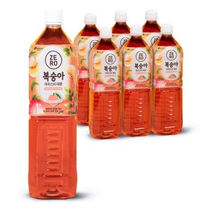 맥널티 아이스티 제로 음료 복숭아, 1.5L, 6개