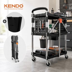 켄도 서빙 주방 접이식 카트 이동식 도서관 트롤리 북트럭 웨건 90339full