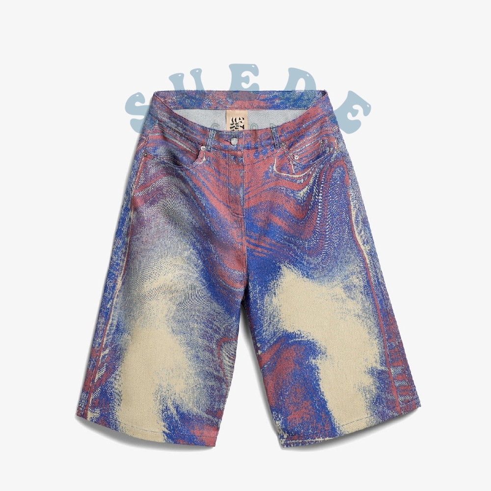 캠퍼랩 데님 쇼츠 블루 베이지 레드 Camperlab Denim Shorts Camper