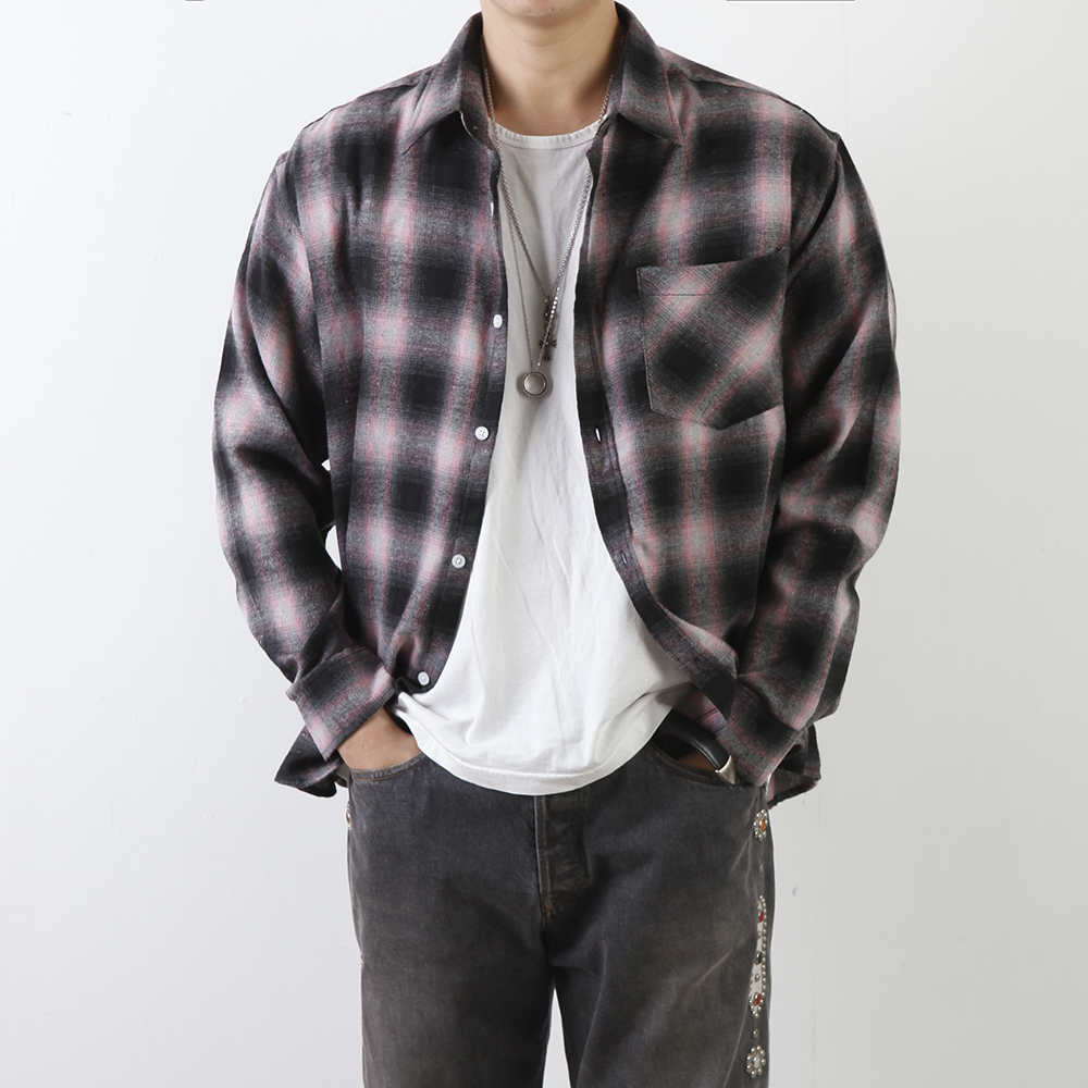 24AW 플란넬 체크 셔츠 (3 color) 남자 가을 남방