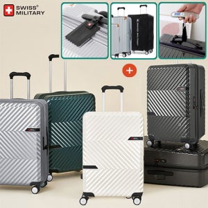 스위스밀리터리 여행용캐리어 잘굴러가는 PC소재 가방 수화물 수하물 확장형 중대형 해외 유럽여행 반토라 56cm(20인치)66cm(24인치)77cm(28인치)