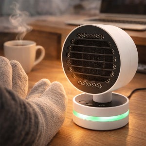 미니 온풍기 책상 탁상용 사무실 발난로 소형 히터 캠핑 마카롱 온풍기2