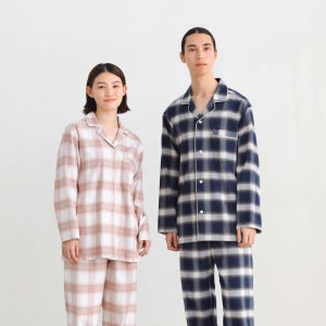 [무인양품] 남녀 사이드 심리스 플란넬 파자마 (커플잠옷)