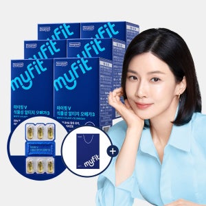 [+쇼핑백] 동국제약 마이핏V 식물성 rTG 알티지 오메가3 혈행건강 눈건강 30캡슐, 6개