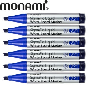 모나미 시그마플로 생잉크 보드마카 1타 사각촉 블루 221, 12개