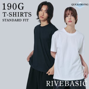 [라이브베이직] 190G 이중직 쿨 냉감 속건 반팔 남자 여자 무지 티셔츠 흰색 반팔티